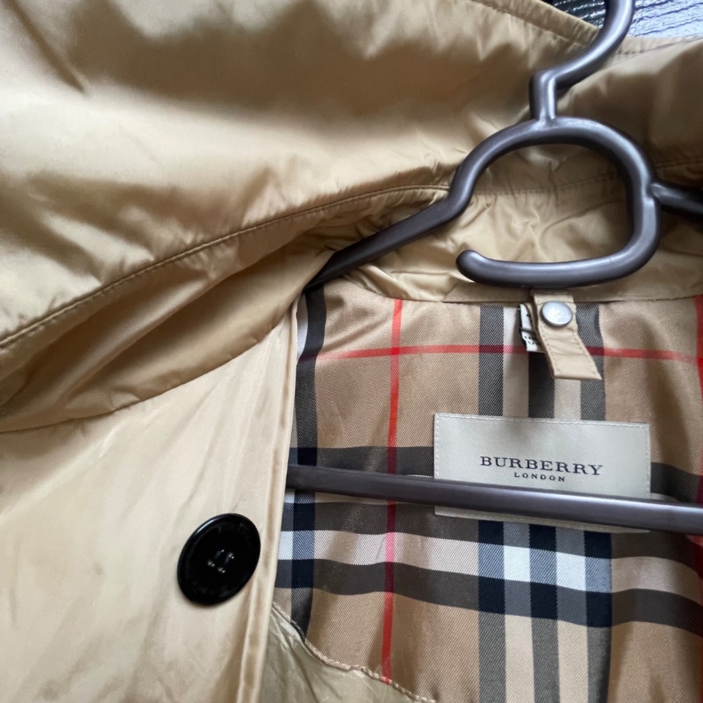 Burberry Tan Trench Coat with Classic Check Lining